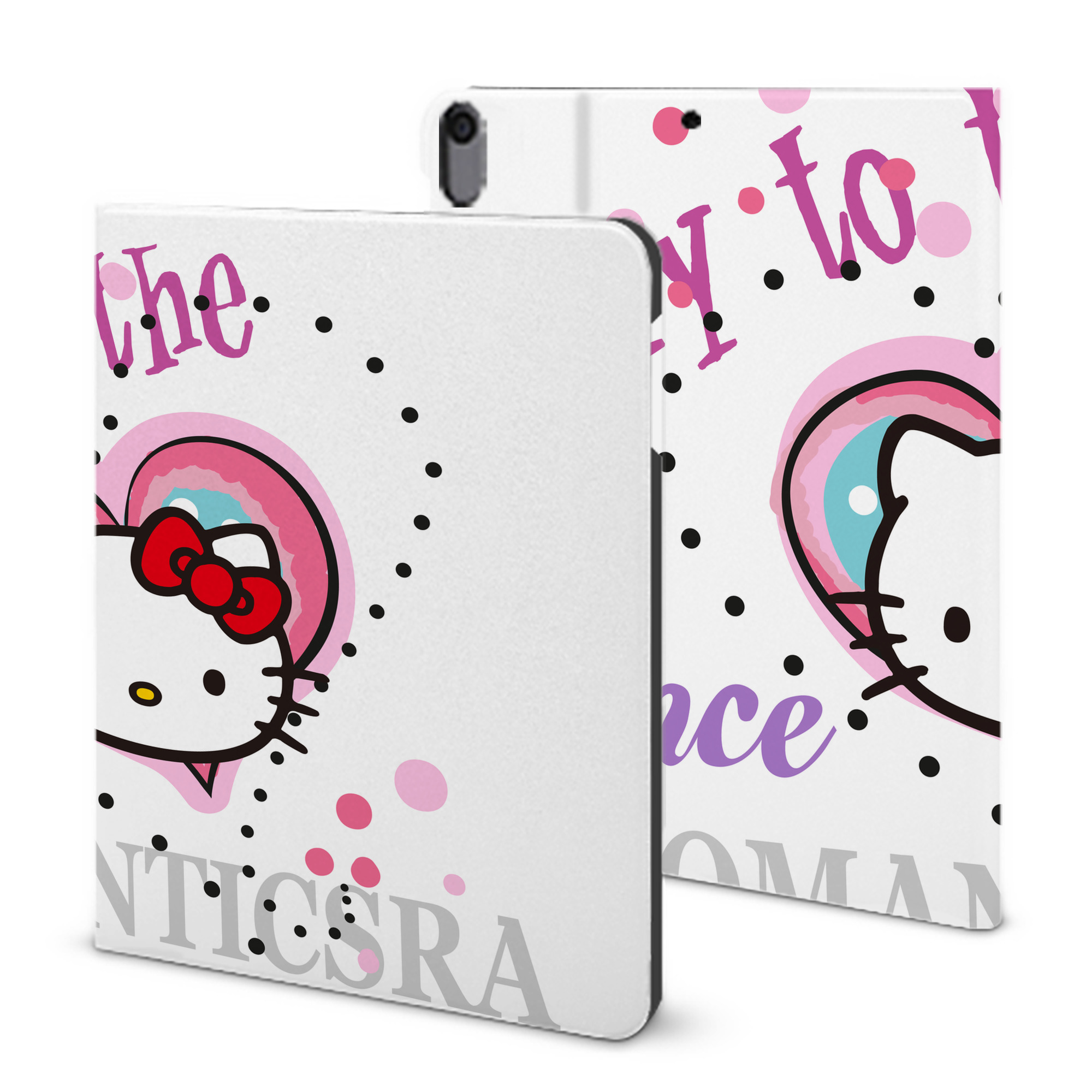 （画像用） Hello Kitty ハローキティ IPad ケース ブック型 PUレザー TPU 耐衝撃 軽量 薄型 ペン収納なし 全面保護 IPad 各モデル対応